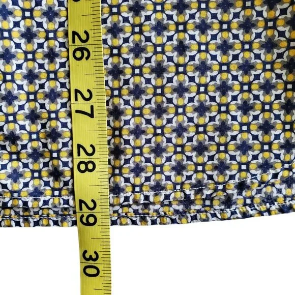 Psycho Bunny 100% Pima Cotton Geometric Printed Long Sleeve Button Down Shirt M - Picture 10 of 13